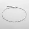 1.8MM Minimalist White Gold Cuban Chain Bracelet - Men&#39;s Stainless Steel