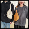 Trendy Corduroy Chest/Shoulder Casual Bag