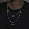 2mm Stainless Steel Box Chain Necklace – Sleek, Minimalist Design/Premium Street Wear Jewelry