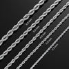 Silver Twisted Rope Chain Necklace – Stainless Steel