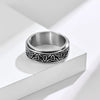 Men&#39;s Viking Celtic Knot Spinner Ring – Stainless Steel Rune Design, Anti-Stress &amp; Anxiety Relief Band