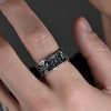 Men&#39;s Retro Cross Ring – Hip-Hop Punk Style, Adjustable Open Band