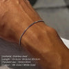 1.8MM Minimalist White Gold Cuban Chain Bracelet - Men&#39;s Stainless Steel