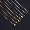 Gold Stainless Steel Snake Chain Necklace  – ( 0.9mm-1.2mm) Elegant Twist Rope Design